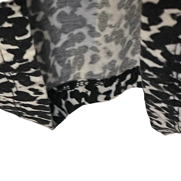 H&M T-Shirt Dress Size Small Black White Pattern Stretch Blend Womens 3/4 Sleeve - Picture 5 of 7